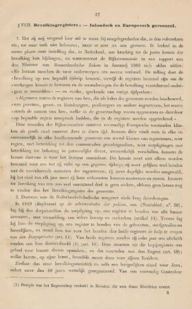 § VIII. Bevolkingsregisters - Inlandsch en Europeesch personeel
