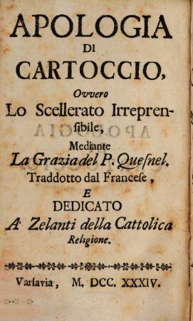 Apologia di Cartoccio ...