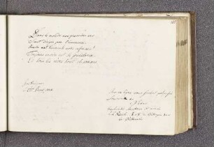 E[rnst] L[udwig Casimir Albrecht] Reich. – Incipit: Dans le monde nos premiers ans sont dirigés par l'innocence. – Göttingen, 02.12.1774