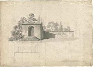 Speeth, Peter; Mausoleum - Grundriss, Perspektive