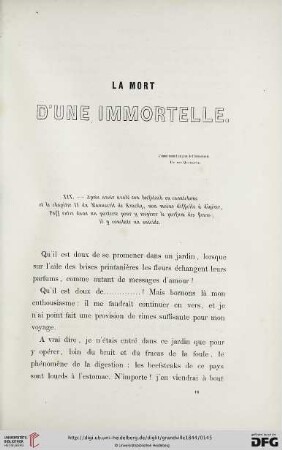 La mort d'une immortelle