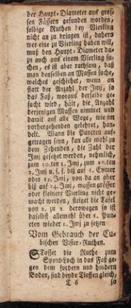 Vom Gebrauch der Cubischen Visier-Ruthen