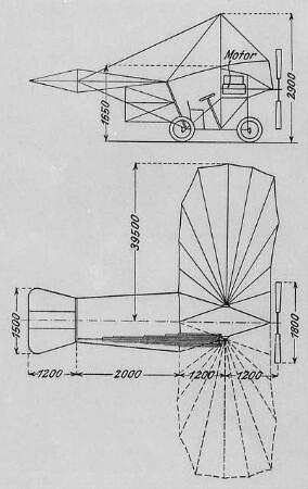 Flugapparat von Vuia : Technikgeschichte | Fliegende Menschen | Flugzeuge | Projekte und Versuche