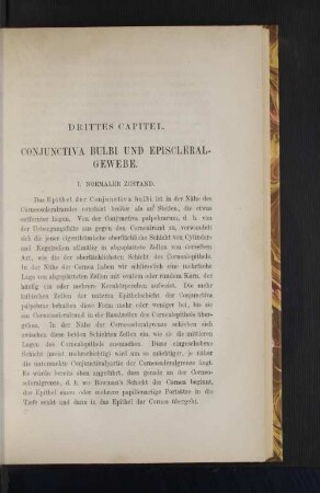 Drittel Capitel. Conjunctiva Bulbi und Episcleralgewebe.