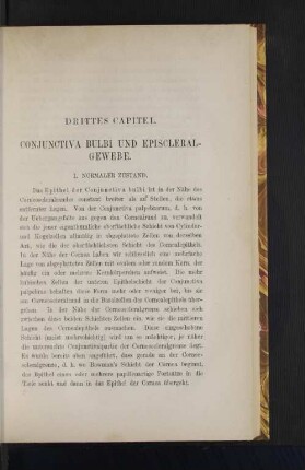 Drittel Capitel. Conjunctiva Bulbi und Episcleralgewebe.