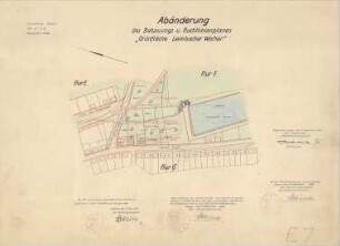Abänderung des Bebauungs- und Fluchtlinienplanes "Grünfläche Leimbacher Weiher" in Flur E und F