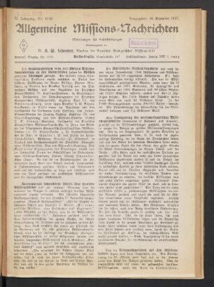 No. 11/12. 10. Dezember 1917