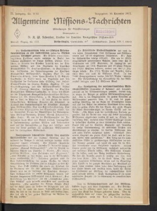 No. 11/12. 10. Dezember 1917