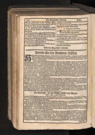 Vorrede über den Propheten Hesekiel.