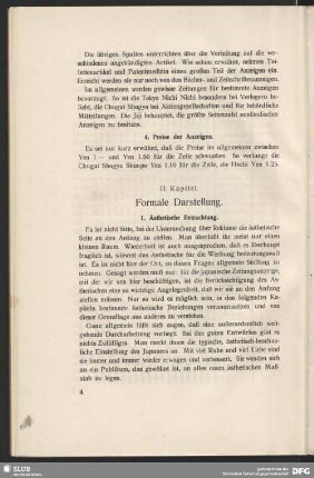 II. Kapitel. Formale Darstellung