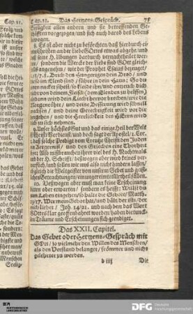 Das XXII. Capitel. Das Gebet oder Hertzens-Gespräch mit GOtt...