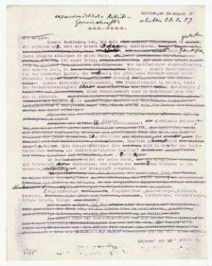 Conrad Felixmüller, Raoul Hausmann u. a.: Der Bund. Programmentwurf. Reinbek