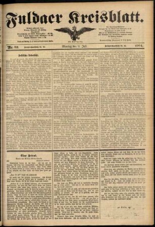 Ausgabe vom Montag, den 11. Juli 1904.