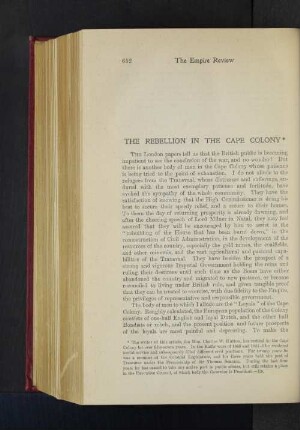 The Rebellion in the Cape Colony.