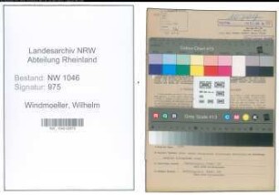 Entnazifizierung Wilhelm Windmoeller , geb. 02.09.1908 (Aushilfsangestellter)