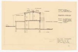 Fa. Thonet, Frankenberg/Eder. Thonet-Siedlung Wohnhaus Frost: Querschnitt 1:50