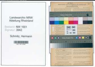 Entnazifizierung Hermann Schmitz, geb. 08.03.1897 (Schreiner)