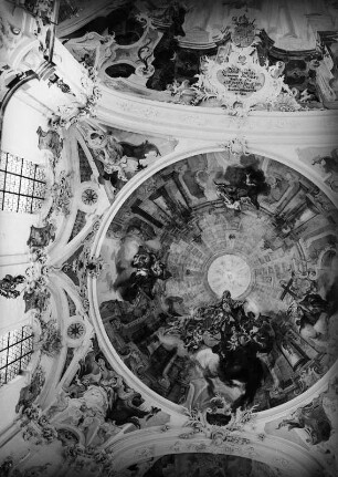 Mutter der schönen Liebe : Mutter der schönen Liebe. Fresko (1748/1750; G. B. Goetz). Birnau (Uhldingen-Mühlhofen), Wallfahrtskirche Sankt Marien, Kuppel