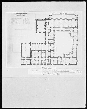 Künstlerhaus, Grundriss des Untergeschosses