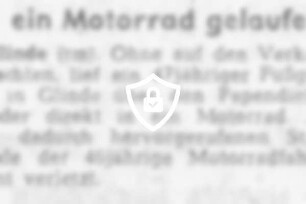 In ein Motorrad gelaufen