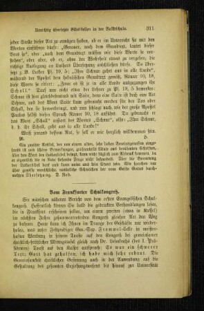 Vom Frankfurter Schulkongreß