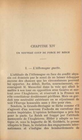 Chapitre XIV Un Nouveau Coup De Force Du Reich