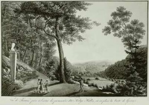 Vue de Tharand, prise à l'entrée des promenades dites Heilige Hallen, où est placé la buste de Gessner