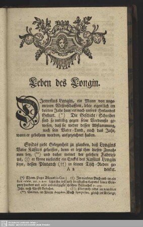 Leben des Longin.
