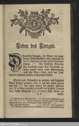Leben des Longin.