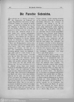 Die Parochie Siebenlehn