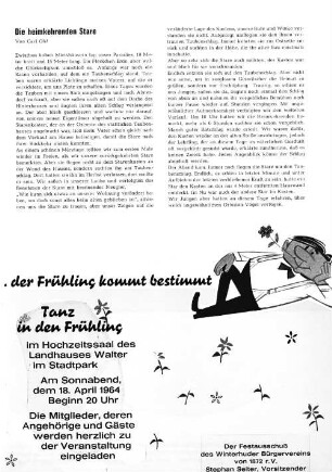 Die heimkehrenden Stare