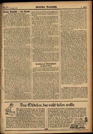 Dritte Ausgabe vom Montag, den 10. Dezember 1934.