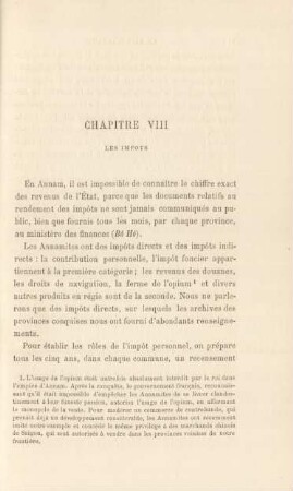 Chapitre VIII. Les impots