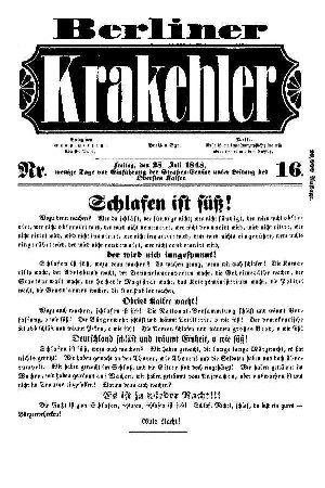 No 16.: No 16, 28.Juli 1848
