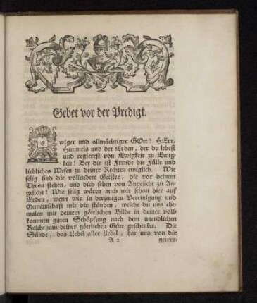 Gebet vor der Predigt.