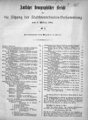 No. 8, 5. März 1891