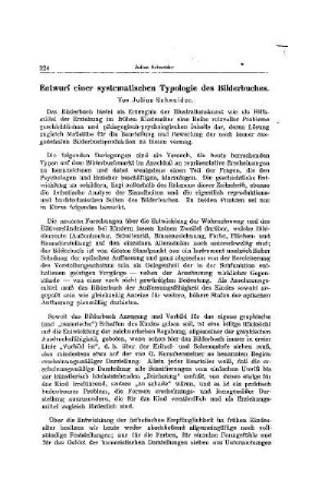 Entwurf einer systematischen Typologie des Bilderbuches