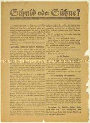 Flugblatt der SPD gegen den Spartakusbund und den Januaraufstand 1919 in Berlin