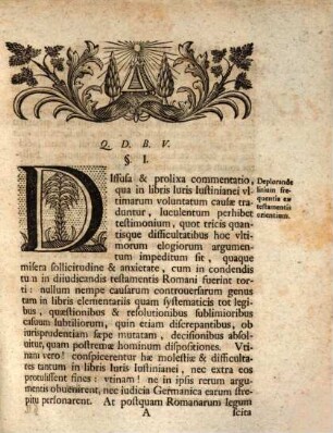Dissertatio Ivridica De Svbstitvtionis Directae Argvmentis In Formvla Dvbia