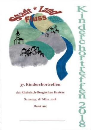 Urkunde 37. Kinderchortreffen des Rheinisch-Bergischen Kreises Samstag, 18. März 2018