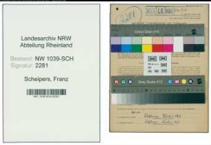 Entnazifizierung Franz Scheipers , geb. 28.05.1896 (Zimmermeister)