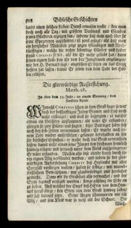 Die glorwürdige Aufferstehung. Matth. 28.