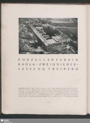 Porzellanfabrik Kahla / Zweigniederlassung Freiberg