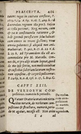 Caput XXII. De Verborum Compositione, numeris & periodis.