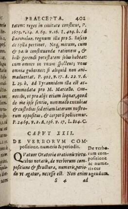 Caput XXII. De Verborum Compositione, numeris & periodis.