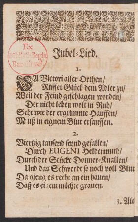 Jubel=Lied.