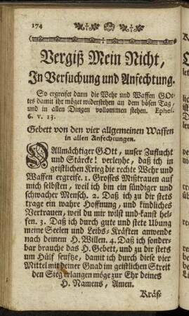 In Versuchung und Anfechtung.