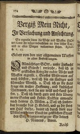 In Versuchung und Anfechtung.