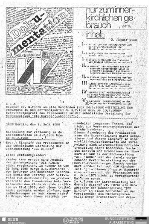 1988,3.Aug.,Dokumentation: Wendezeit