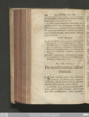 Tit. VII. (VI. 25.) De conditionibus institutionum.